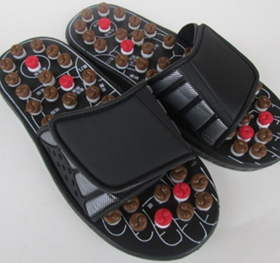 massage slippers for relaxation and comfort worn at home