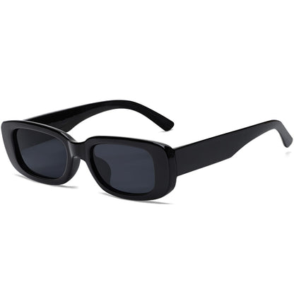 retro rectangle sunglasses front view stylish frame