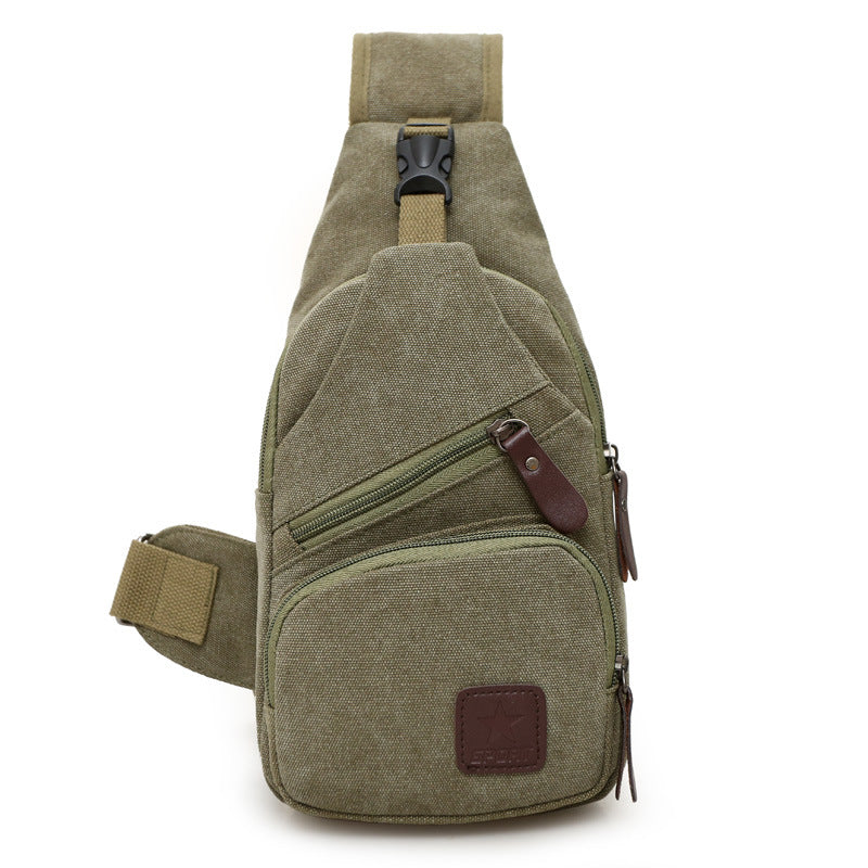 Canvas crossbody bag for men front view stylish design
