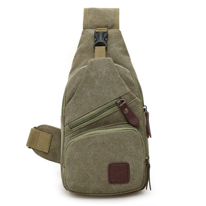 Canvas crossbody bag for men front view stylish design