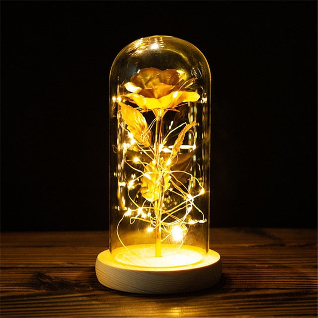 LED enchanted galaxy rose with colorful lighting effect