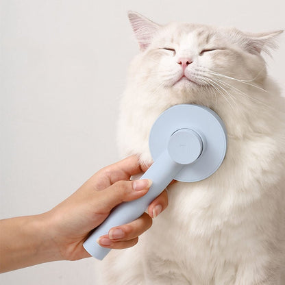 round handle pet comb with sticky bead massage grooming tool