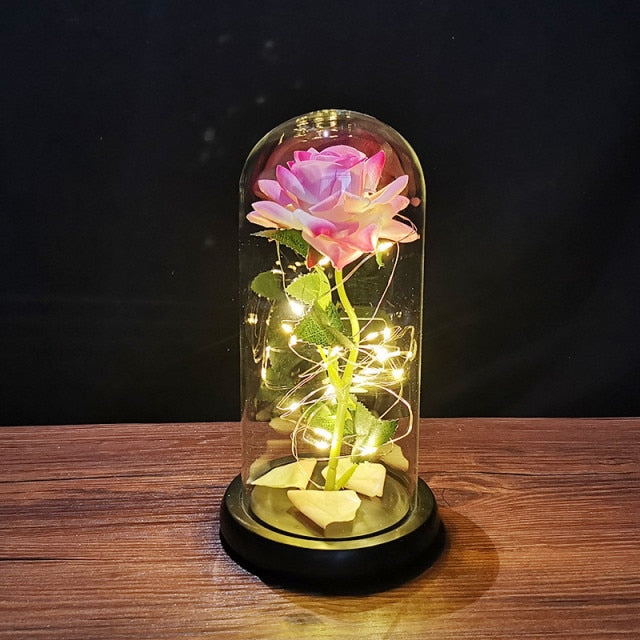 LED enchanted galaxy rose romantic gift display