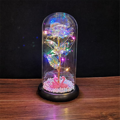vLED enchanted galaxy rose with colorful lighting effect