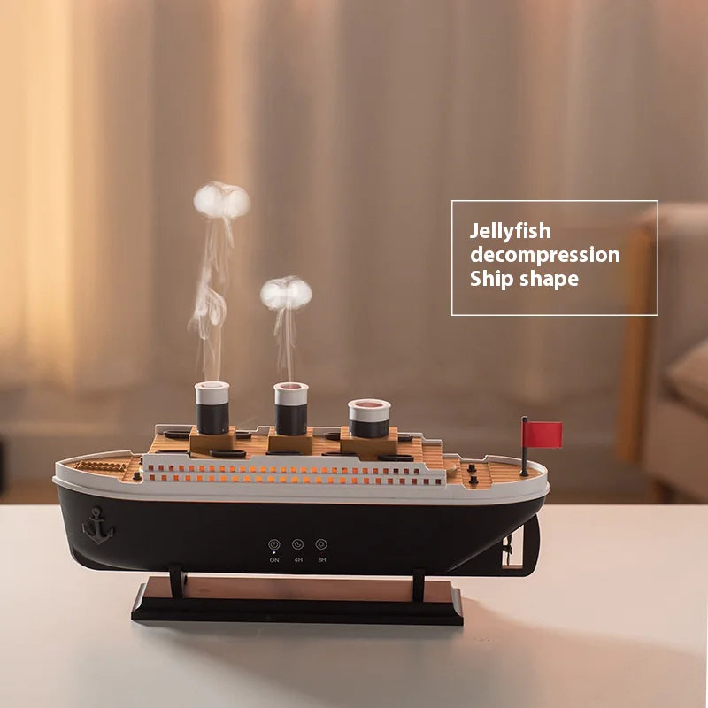 Retro ship diffuser humidifier compact tabletop design