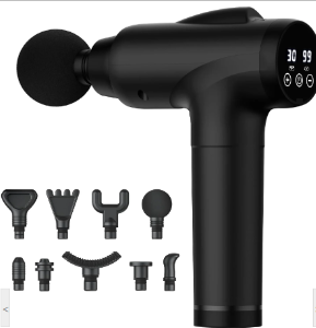 handheld deep tissue massage gun with attachments