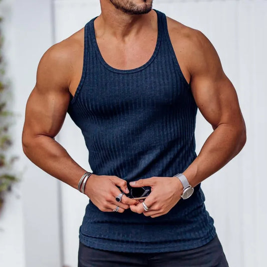 vertical stripe sleeveless sportswear gym outfit