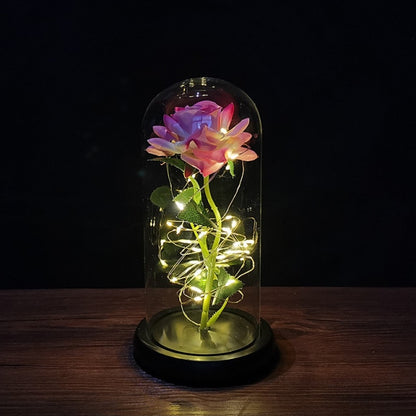 vLED enchanted galaxy rose with colorful lighting effect