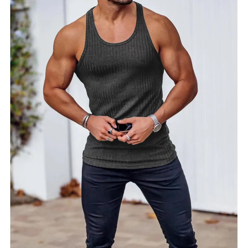 vertical stripe sleeveless sportswear breathable fabric