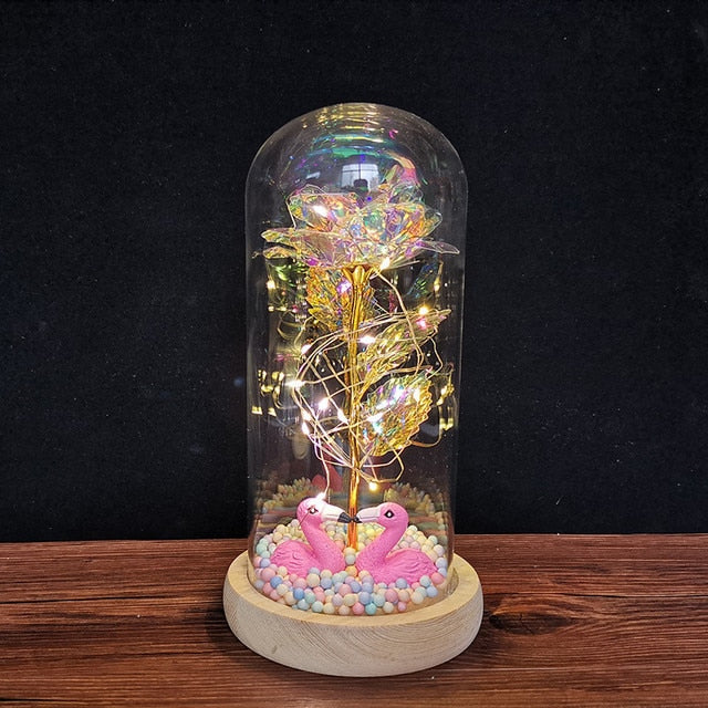 LED enchanted galaxy rose bedroom decoration light