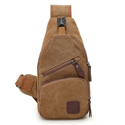 Canvas crossbody bag for men front view stylish design