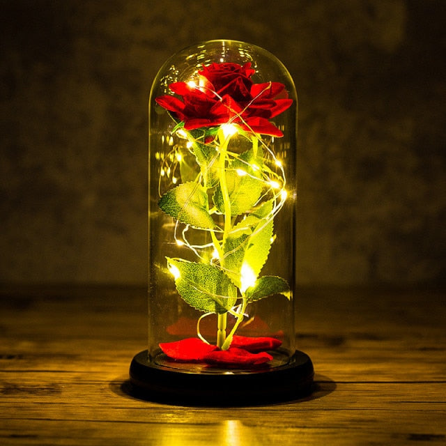LED enchanted galaxy rose romantic gift display