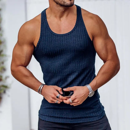 vertical stripe sleeveless sportswear breathable fabric