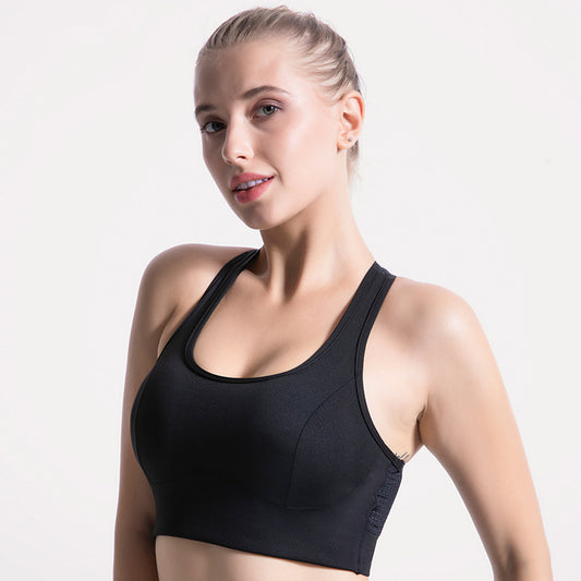 lace sports bra for running and yoga front view