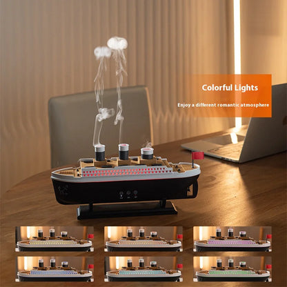 Retro ship diffuser humidifier bedroom relaxing setup