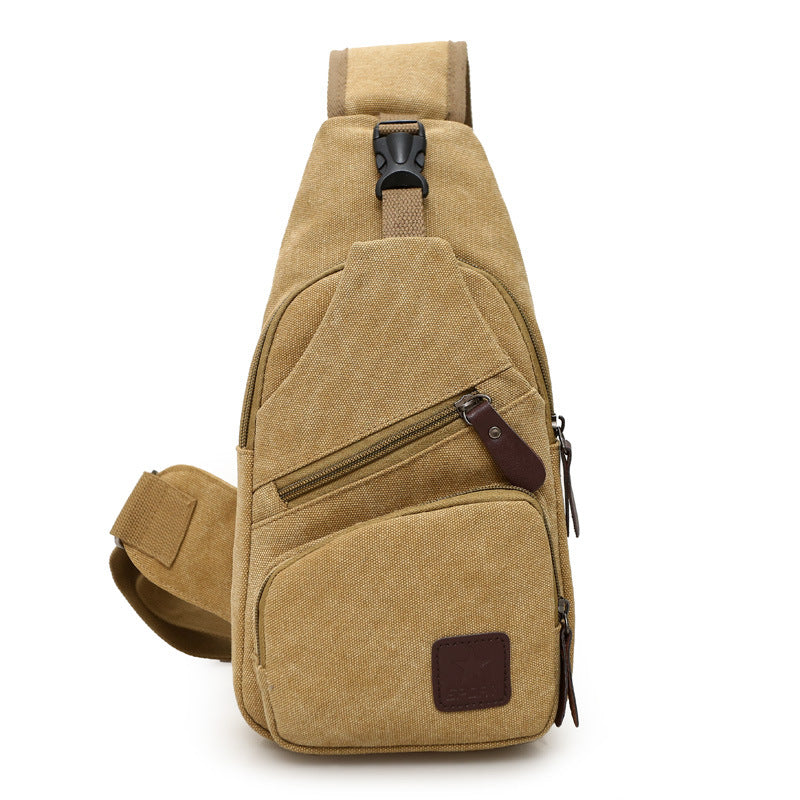 Canvas crossbody bag for men front view stylish design