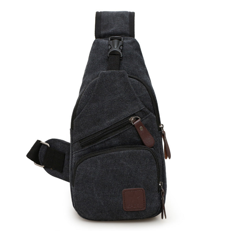 Canvas crossbody bag for men front view stylish design