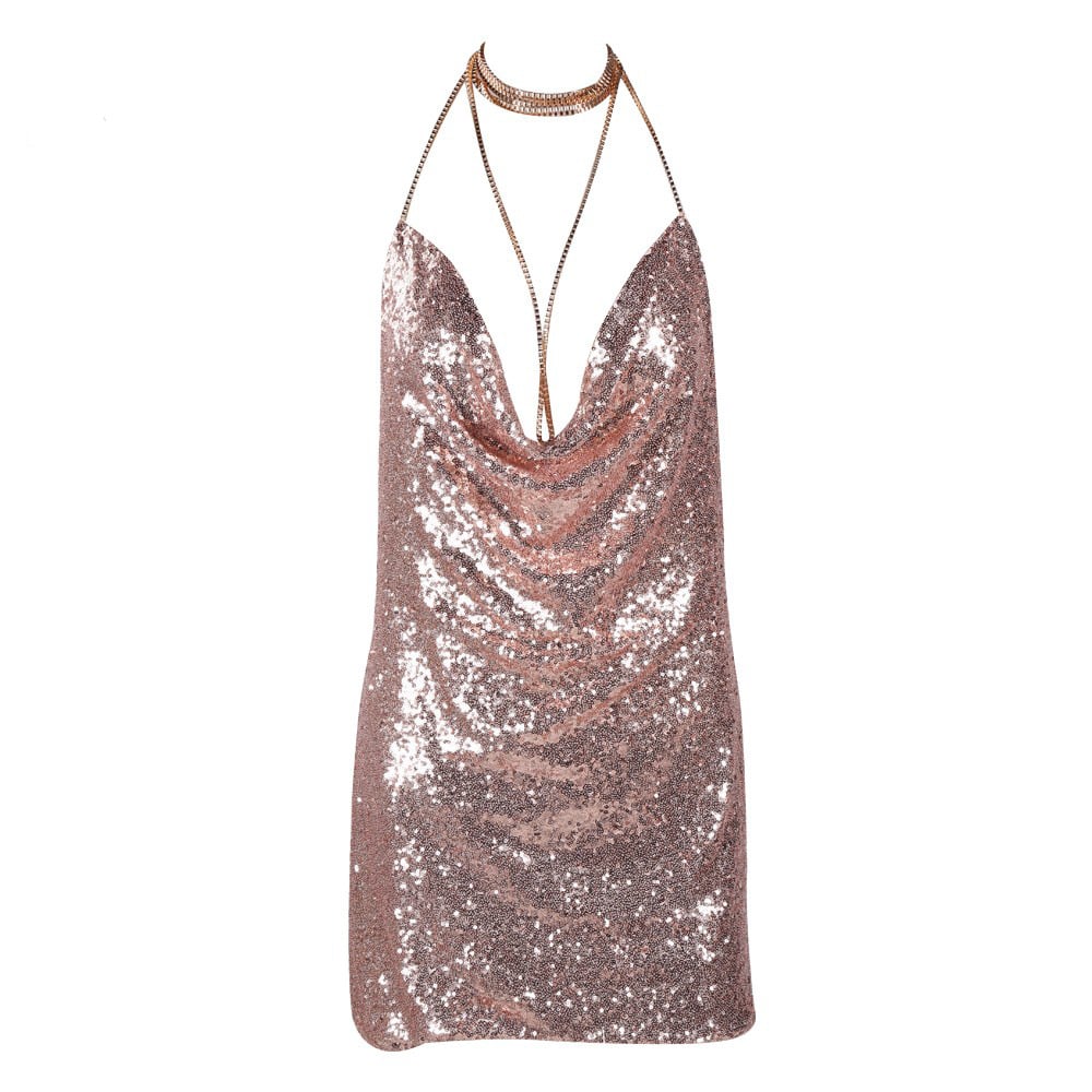 short backless sequin dress party outfit