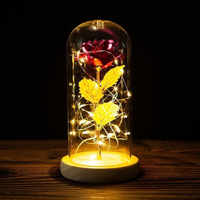 vLED enchanted galaxy rose with colorful lighting effect