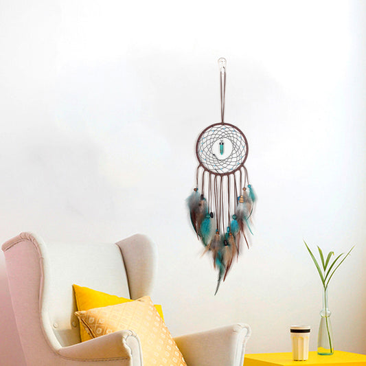 feather dream catcher with LED lights wall decor