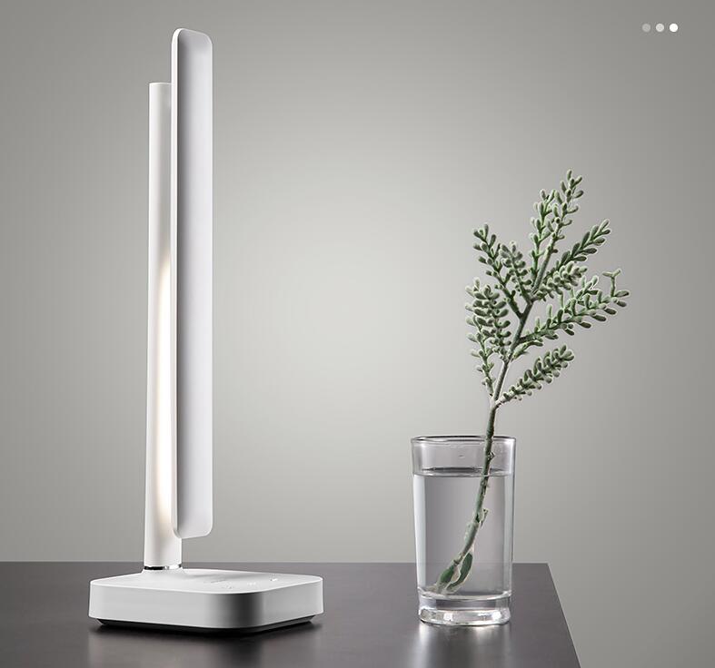 rechargeable LED desk lamp for students with eye care study setup
