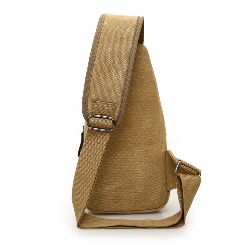 Canvas crossbody bag for men with multiple compartments
