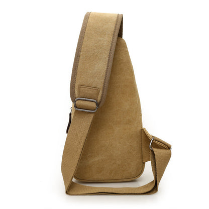 Canvas crossbody bag for men with multiple compartments