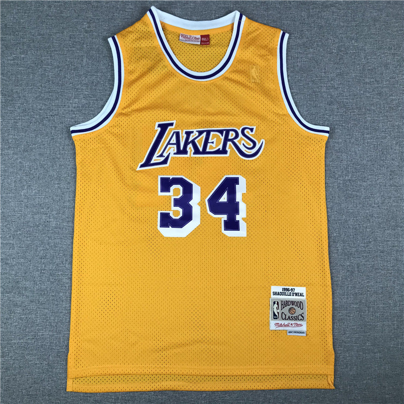 lakers johnson 33 vintage jersey front view