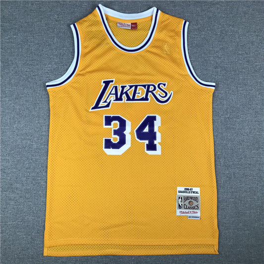 lakers johnson 33 vintage jersey front view