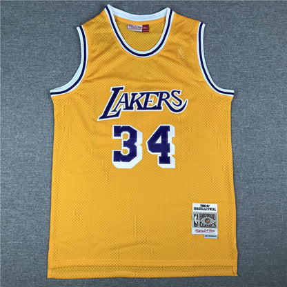 lakers johnson 33 vintage jersey worn casual look