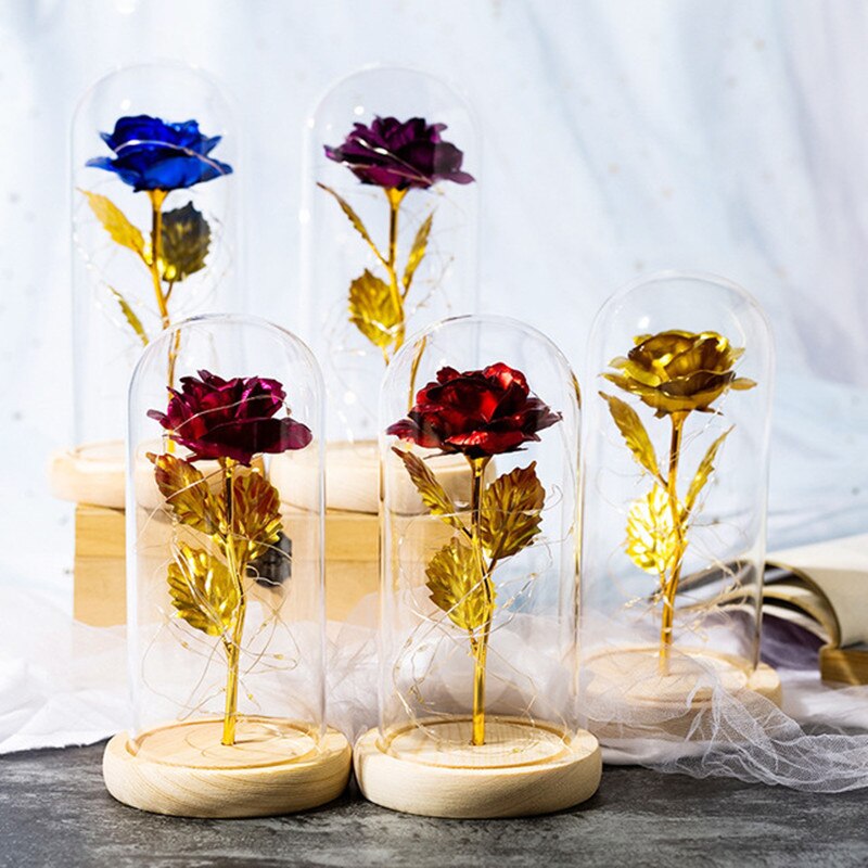 LED enchanted galaxy rose romantic gift display