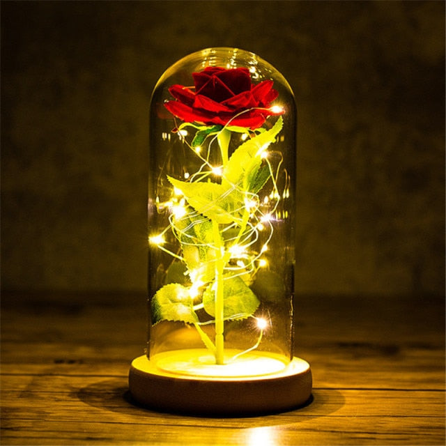 vLED enchanted galaxy rose with colorful lighting effect