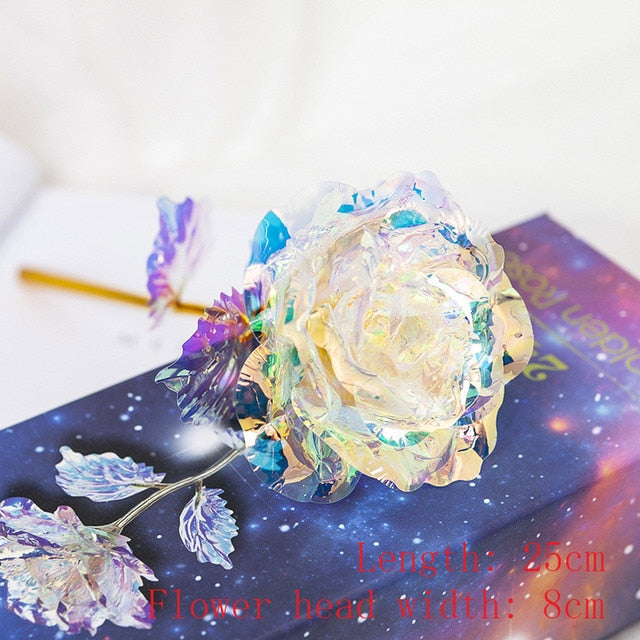 vLED enchanted galaxy rose with colorful lighting effect
