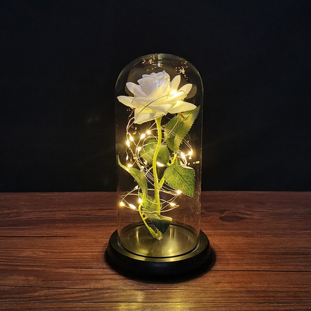 vLED enchanted galaxy rose with colorful lighting effect