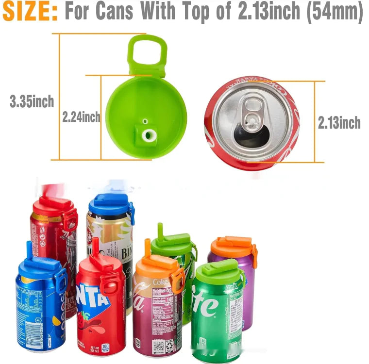 Soda can cap on drink can close up